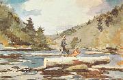 Winslow Homer Hudson River, Logging France oil painting artist